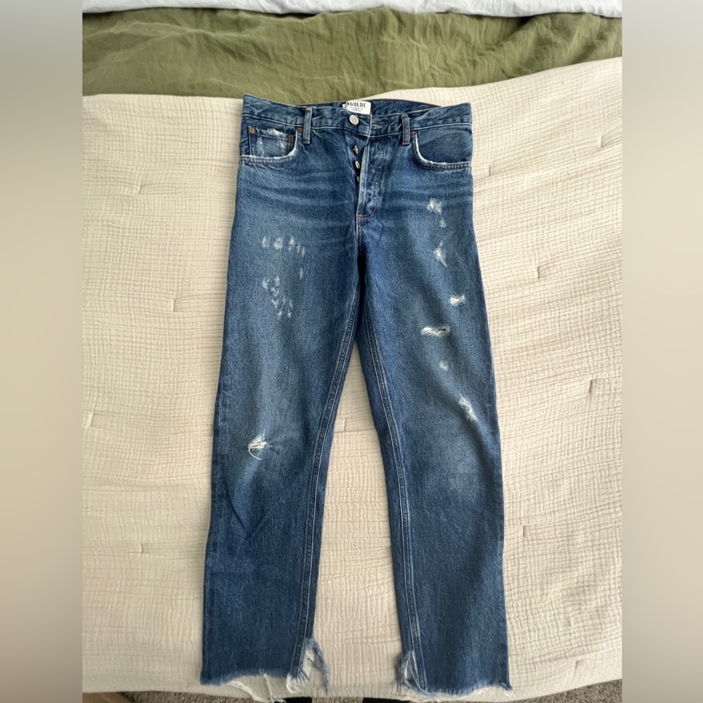 Agolde | Jamie Straight Distressed Jeans | W26